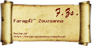 Faragó Zsuzsanna névjegykártya