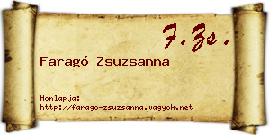 Faragó Zsuzsanna névjegykártya