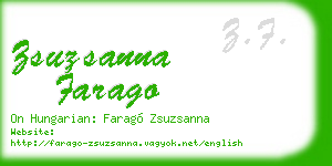 zsuzsanna farago business card